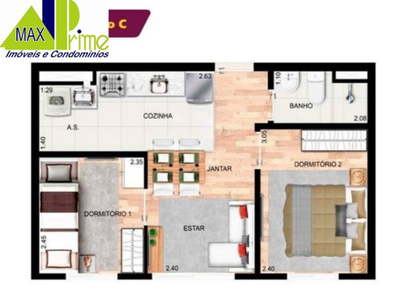 Imagem Apartamento com 2 Quartos à Venda, 35 m² em Cidade Antônio Estevão De Carvalho - São Paulo