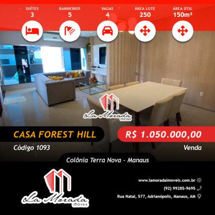 Foto do imóvel Casa com 3 Quartos à Venda, 150 m² em Colônia Terra Nova - Manaus