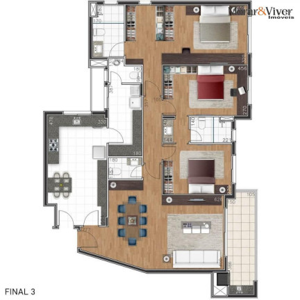 Imagem Apartamento com 3 Quartos à Venda, 146 m² em Juvevê - Curitiba