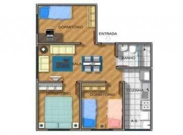 Imagem Apartamento com 3 Quartos à Venda, 50 m² em Parque Santo Antônio - São Paulo Imagem Apartamento com 3 Quartos à Venda, 50 m² em Parque Santo Antônio - São Paulo