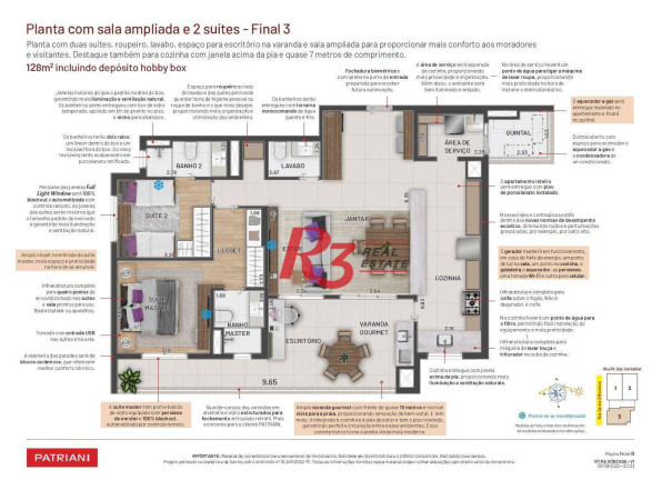 Imagem Apartamento com 3 Quartos à Venda, 124 m² em Gonzaga - Santos