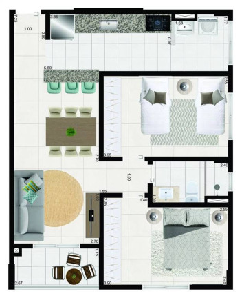 Imagem Apartamento com 2 Quartos à Venda, 62 m² em Umuarama - Mongagua