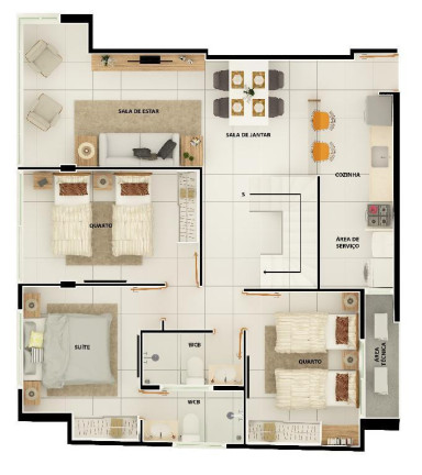 Imagem Apartamento com 2 Quartos à Venda, 96 m² em Camboinha - Cabedelo Imagem Apartamento com 2 Quartos à Venda, 96 m² em Camboinha - Cabedelo