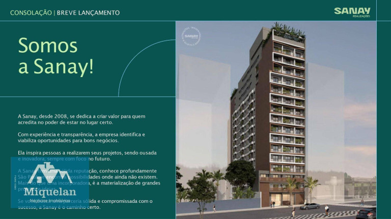 Studio com 1 Quarto à Venda, 37 m² em Consolação - São Paulo