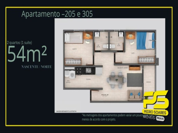 Imagem Apartamento com 2 Quartos à Venda, 54 m² em Aeroclube - João Pessoa
