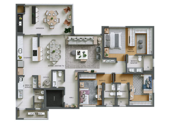 Imagem Apartamento com 3 Quartos à Venda, 171 m² em Ecoville - Curitiba Imagem Apartamento com 3 Quartos à Venda, 171 m² em Ecoville - Curitiba