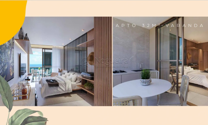 Apartamento com 1 Quarto à Venda, 32 m² em Centro - Ipojuca