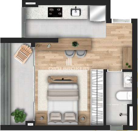 Imóvel com 1 Quarto à Venda, 33 m² em Parque Continental - São Paulo