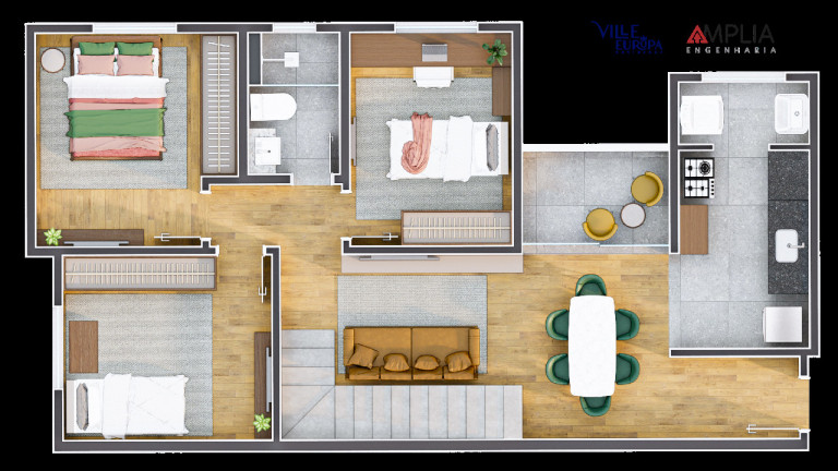 Imagem Apartamento com 3 Quartos à Venda, 70 m² em Boa Esperança - Santa Luzia Imagem Apartamento com 3 Quartos à Venda, 70 m² em Boa Esperança - Santa Luzia