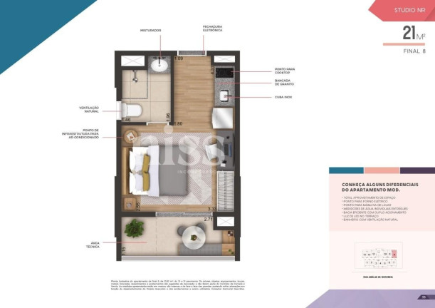 Imagem Imóvel com 1 Quarto à Venda, 22 m² em Pinheiros - São Paulo