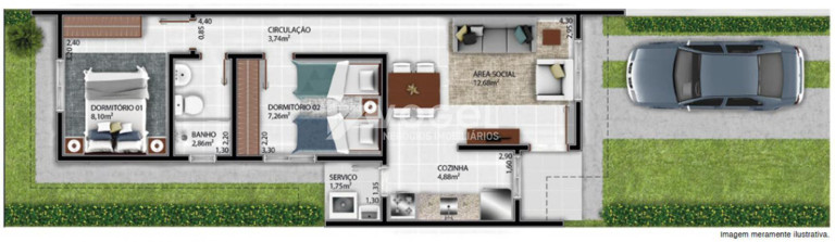 Casa com 2 Quartos à Venda, 48 m² em Restinga - Porto Alegre