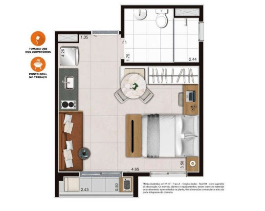 Imagem Apartamento com 2 Quartos à Venda, 38 m² em Centro - São Paulo Imagem Apartamento com 2 Quartos à Venda, 38 m² em Centro - São Paulo