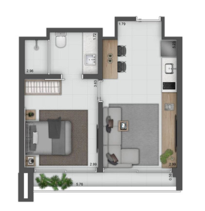 Imagem Apartamento com 1 Quarto à Venda, 43 m² em Vila Nova Conceição - São Paulo