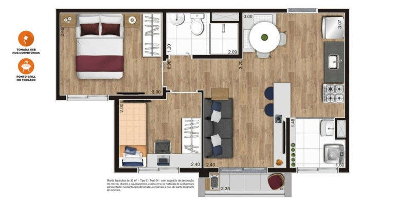 Imagem Apartamento com 1 Quarto à Venda, 25 m² em Centro - São Paulo
