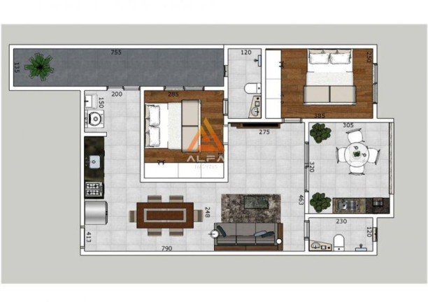 Imagem Apartamento com 2 Quartos à Venda, 89 m²