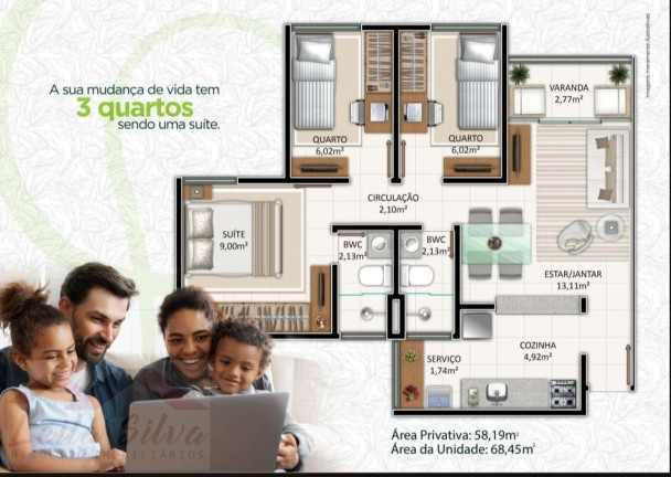 Imagem Apartamento com 3 Quartos à Venda, 68 m² em Verde Lar - Teresina Imagem Apartamento com 3 Quartos à Venda, 68 m² em Verde Lar - Teresina