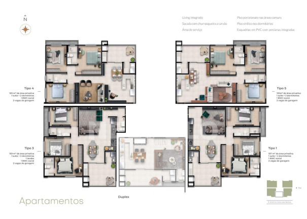 Imagem Apartamento com 2 Quartos à Venda, 105 m² em Gravatá - Navegantes Imagem Apartamento com 2 Quartos à Venda, 105 m² em Gravatá - Navegantes