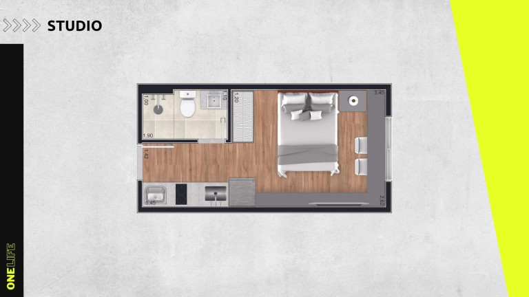 Imagem Apartamento com 1 Quarto à Venda, 20 m² em água Verde - Curitiba