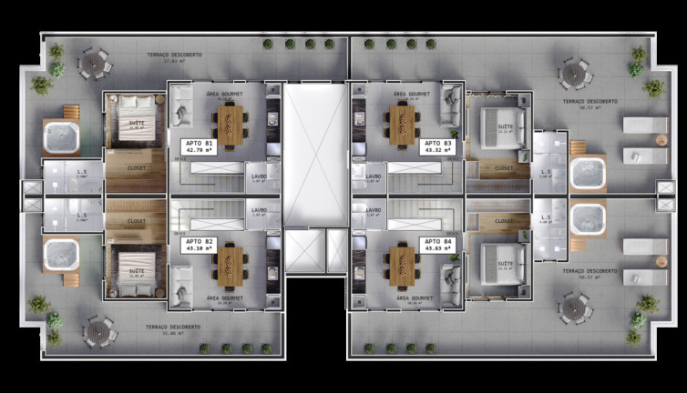 Imagem Apartamento com 2 Quartos à Venda, 78 m² em água Verde - Curitiba