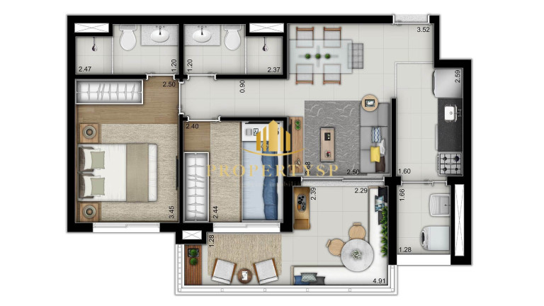 Imagem Apartamento com 2 Quartos à Venda, 59 m² em Perdizes - São Paulo