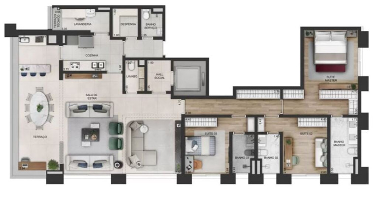Imagem Apartamento com 3 Quartos à Venda, 191 m² em Itaim Bibi - São Paulo