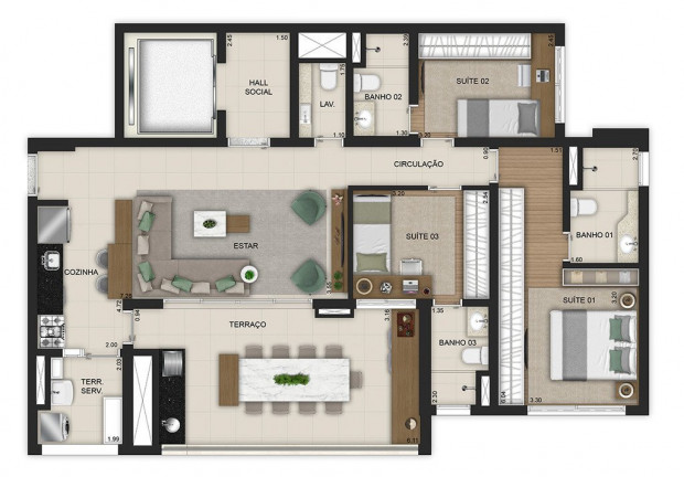 Imagem Apartamento com 3 Quartos à Venda, 121 m² em Vila Prudente - São Paulo Imagem Apartamento com 3 Quartos à Venda, 121 m² em Vila Prudente - São Paulo