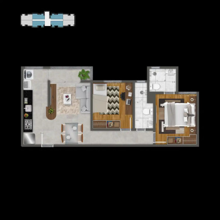 Imagem Apartamento com 2 Quartos à Venda, 54 m² em Fernão Dias - Belo Horizonte