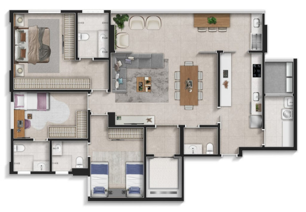 Imagem Apartamento com 3 Quartos à Venda, 164 m² em Park Lozandes - Goiânia