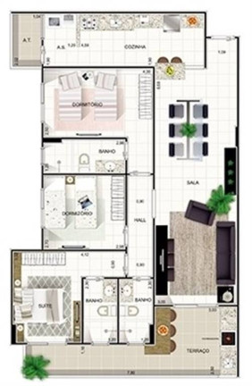 Imagem Apartamento com 3 Quartos à Venda, 105 m² em Mirim - Praia Grande