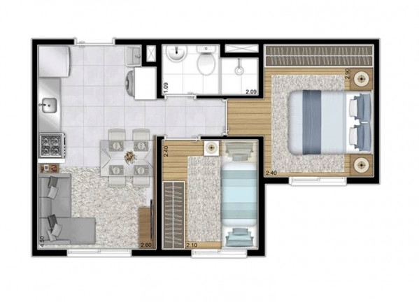 Imagem Apartamento com 2 Quartos à Venda, 32 m² em Vila Socorro - São Paulo