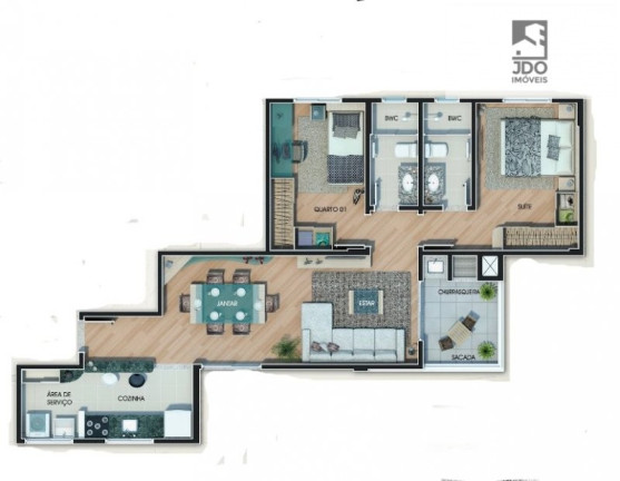 Imagem Apartamento com 2 Quartos à Venda, 70 m² em Batel - Curitiba
