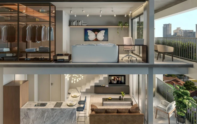 Imóvel com 1 Quarto à Venda, 42 m² em Moema - São Paulo