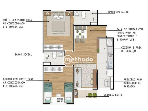 Imagem Apartamento com 2 Quartos à Venda, 66 m² em Vila Industrial - Campinas Imagem Apartamento com 2 Quartos à Venda, 66 m² em Vila Industrial - Campinas