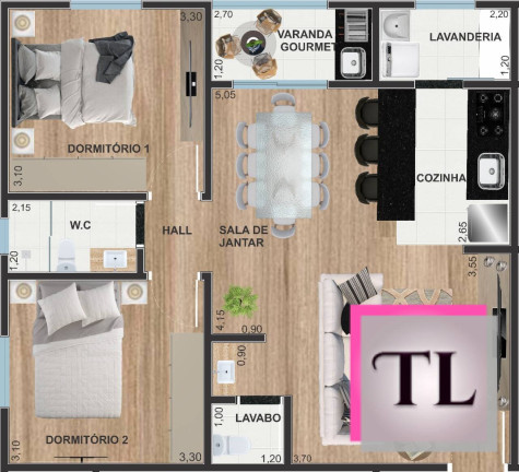 Imagem Apartamento com 3 Quartos à Venda, 70 m² em Vila Togni - Poços De Caldas