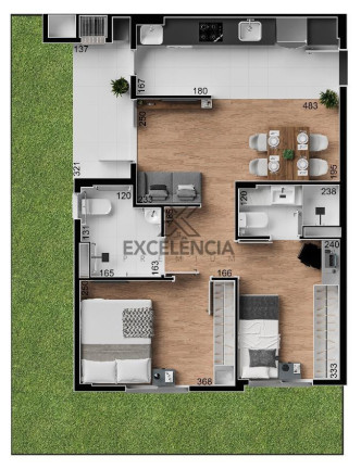 Imagem Apartamento com 3 Quartos à Venda, 58 m² em Costeira - São José Dos Pinhais