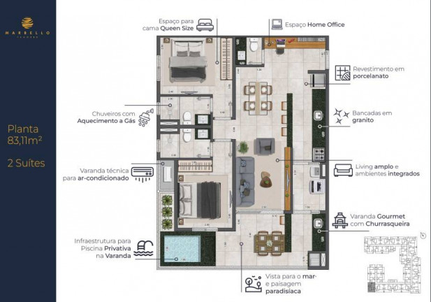 Imagem Apartamento com 2 Quartos à Venda, 70 m² em Tenório - Ubatuba Imagem Apartamento com 2 Quartos à Venda, 70 m² em Tenório - Ubatuba