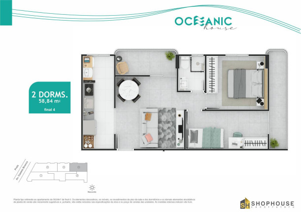 Imagem Apartamento com 2 Quartos à Venda, 58 m² em Maracanã - Praia Grande Imagem Apartamento com 2 Quartos à Venda, 58 m² em Maracanã - Praia Grande