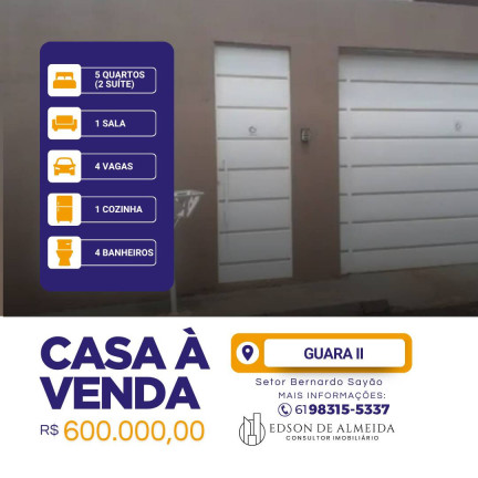 Casa com 5 Quartos à Venda, 250 m² em Guará Ii - Brasília