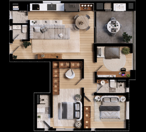 Imagem Apartamento com 2 Quartos à Venda, 64 m² em Santa Quitéria - Curitiba
