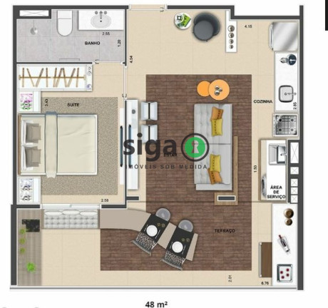 Imagem Apartamento com 1 Quarto à Venda, 48 m² em Indianópolis - São Paulo Imagem Apartamento com 1 Quarto à Venda, 48 m² em Indianópolis - São Paulo