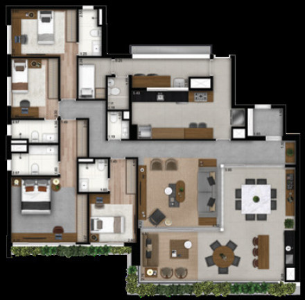 Imagem Apartamento com 4 Quartos à Venda, 201 m² em Brooklin Novo - São Paulo Imagem Apartamento com 4 Quartos à Venda, 201 m² em Brooklin Novo - São Paulo