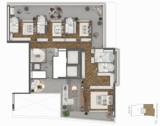 Imagem Apartamento com 4 Quartos à Venda, 464 m² em Jardim Guedala - São Paulo Imagem Apartamento com 4 Quartos à Venda, 464 m² em Jardim Guedala - São Paulo