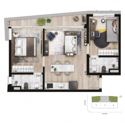 Imagem Apartamento com 2 Quartos à Venda, 59 m² em Vila Nova Conceição - São Paulo