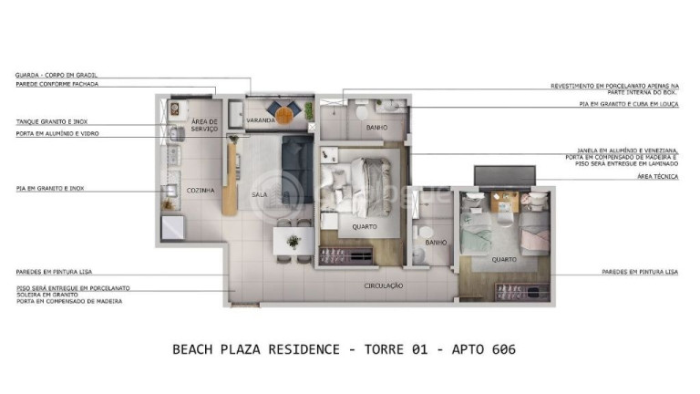 Imagem Apartamento com 2 Quartos à Venda, 56 m² em Ponta Negra - Natal Imagem Apartamento com 2 Quartos à Venda, 56 m² em Ponta Negra - Natal