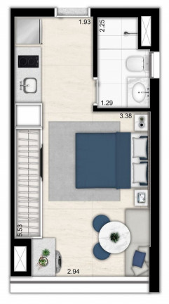 Imagem Studio à Venda, 25 m² em Ipiranga - São Paulo Imagem Studio à Venda, 25 m² em Ipiranga - São Paulo