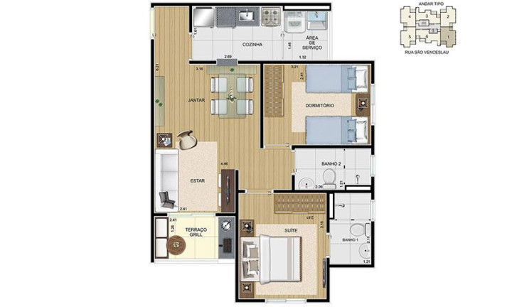 Imagem Apartamento com 2 Quartos à Venda, 54 m² em Vila Guarani (z Sul) - São Paulo