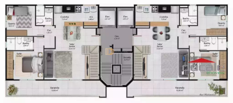 Imagem Apartamento com 3 Quartos à Venda, 76 m² em Jardim Camburi - Vitória Imagem Apartamento com 3 Quartos à Venda, 76 m² em Jardim Camburi - Vitória