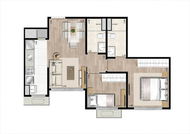 Imagem Apartamento com 3 Quartos à Venda, 123 m² em Passo Da Areia - Porto Alegre