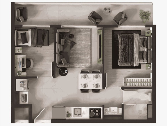 Imagem Apartamento com 1 Quarto à Venda, 33 m² em Morumbi - São Paulo