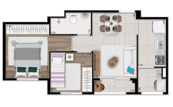 Imagem Apartamento com 2 Quartos à Venda, 37 m² em Itaquera - São Paulo
